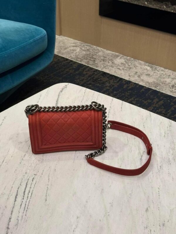 Small Red Chanel Boy Bag 18 series. - Image 2