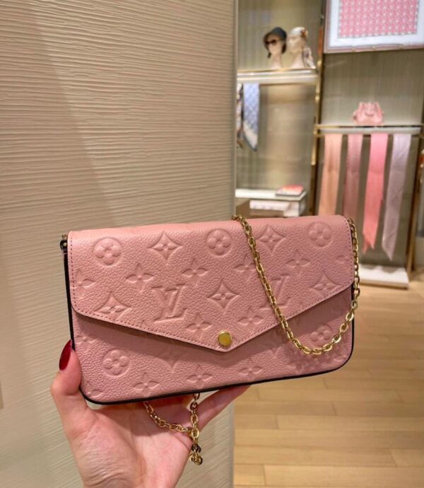 LOUIS VUITTON Félicie Pochette Monogram Fuchsia Monogram