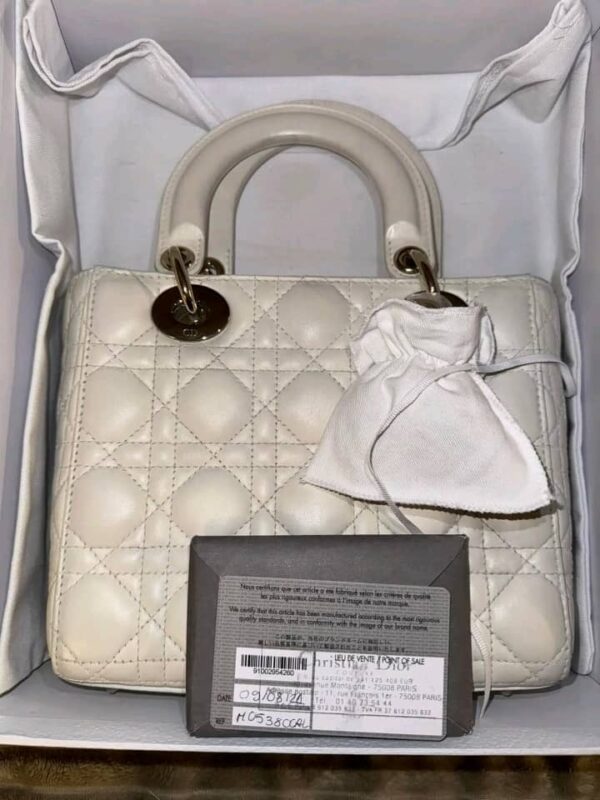 Lady Dior Small in lamb skin - Image 3