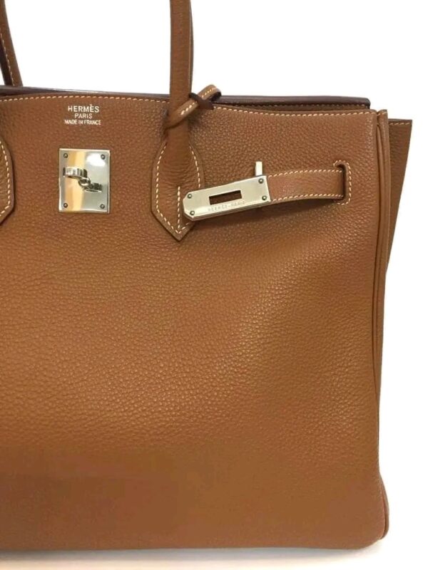 B35 Birkin 35 Gold Togo Leather PHW #H Square 2004 - Image 4