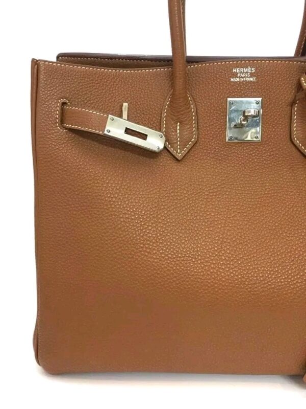 B35 Birkin 35 Gold Togo Leather PHW #H Square 2004 - Image 7