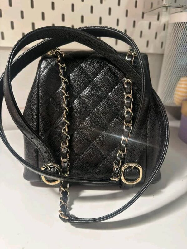 Chanel Mini Duma Backpack Caviar in Black 24A - Image 8