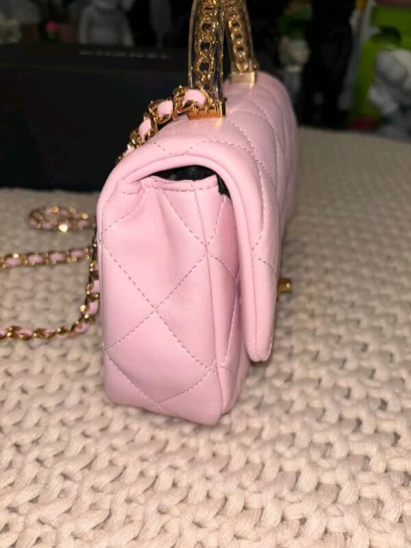 Chanel Petal Pink Mini Top Handle Bag - Image 2