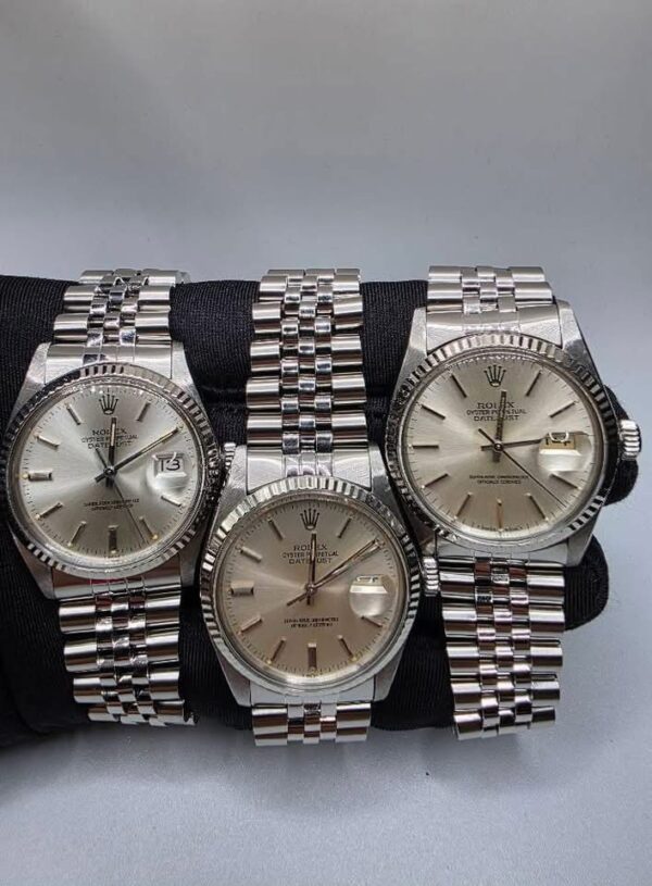 3 X RLX 16014 (Watch only) Silver stick dial