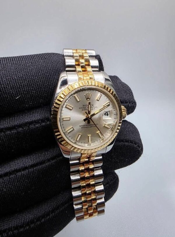 RxxxX 179173 with Cert Silver baton Dial V serial  20 links - Image 3