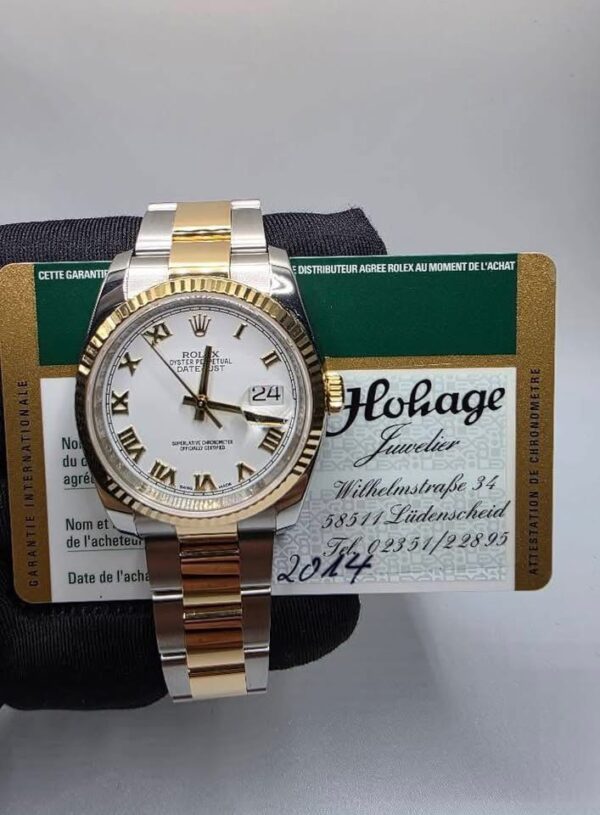 RxxxX 116233 with Cert White Roman dial Scramble Serial Cert dated 2014 10 links