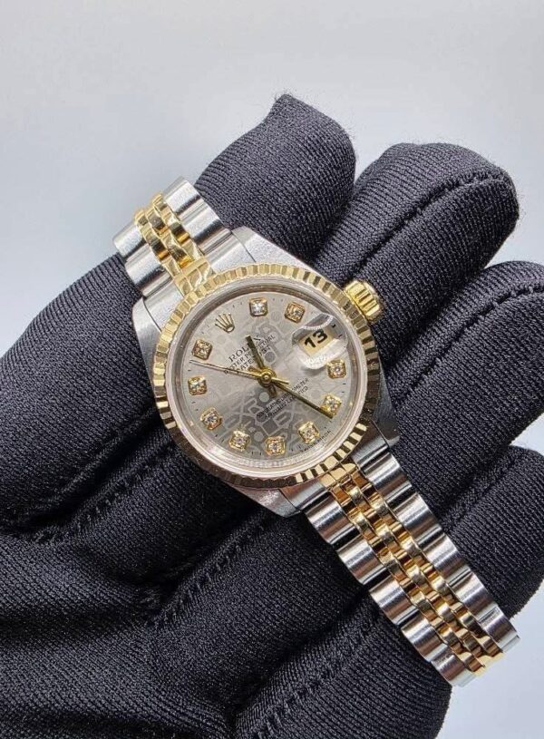 RxxxX 69173 with Cert Grey computer Diamond dial  T Serial Cert dated 1997 18 links - Image 2